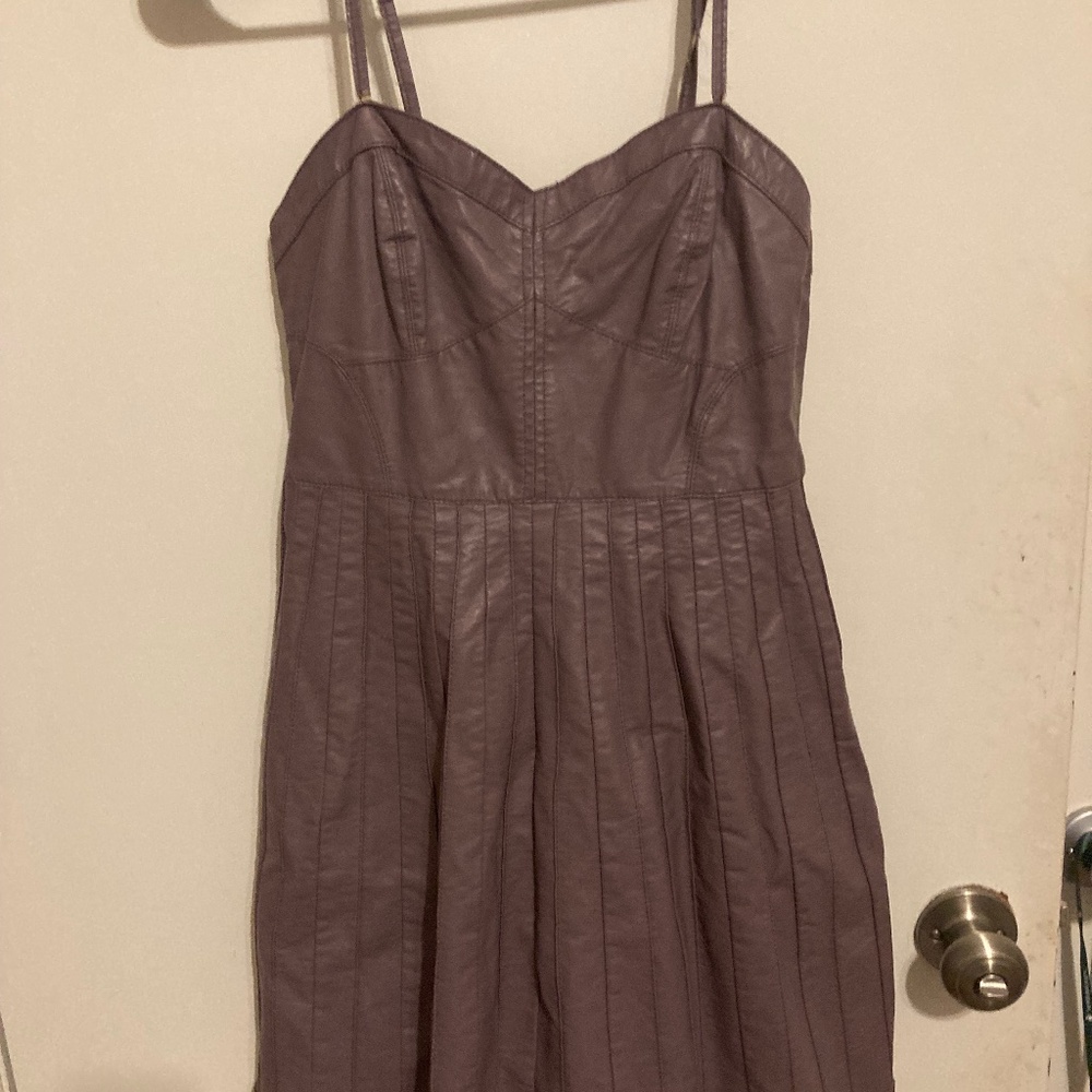 Purple leather dress
